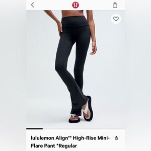 Lululemon Align Mini Flare pants, used size 10